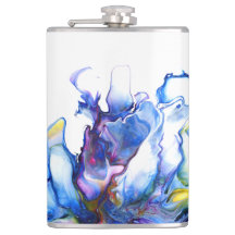 Blue Marble Agate Fluid Art