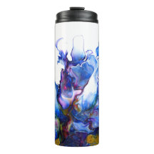 Blue Marble Agate Fluid Art