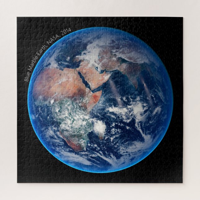 Blue Marble Earth, Satellitenbild 2014 (Vertikal)