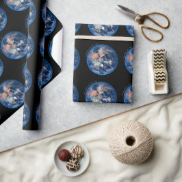 Blue Marble Earth, Satellitenbild 2014 Geschenkpapier