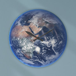 Blue Marble Earth, Satellitenbild 2014 Große Wanduhr