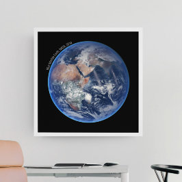Blue Marble Earth, Satellitenbild 2014 Poster