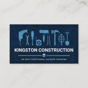 Blue Marble Handyman Tools #ZazzleMade Visitenkarte