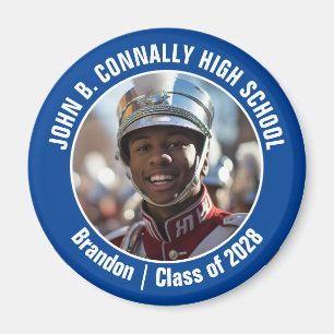 Blue Marching Band Foto High School Spirit Magnet