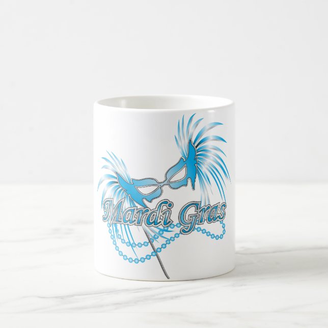 Blue Mardi Gras Maske Kaffeetasse (Mittel)