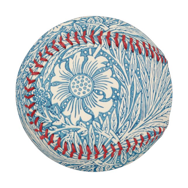 Blue Marigolds (von William Morris) Baseball (Vorderseite Links)
