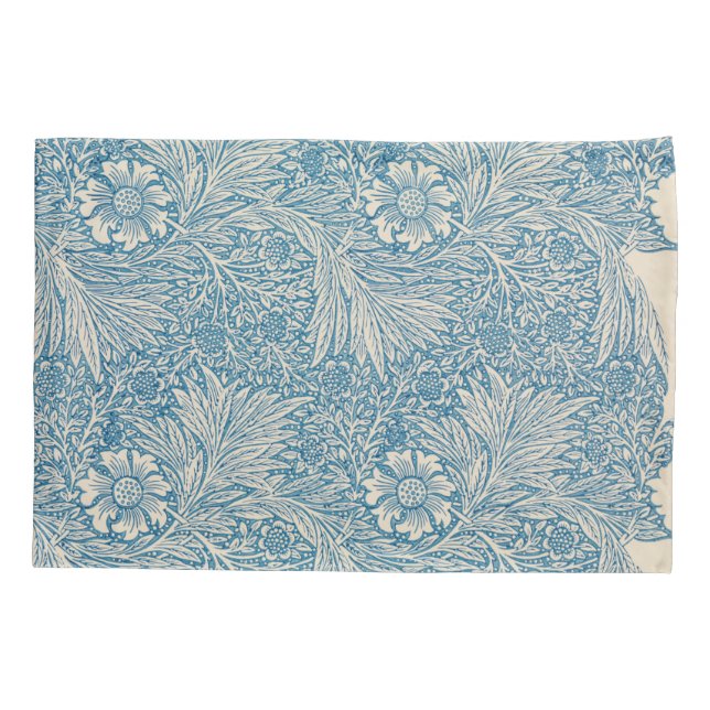 Blue Marigolds (von William Morris) Kissenbezug (Rückseite)