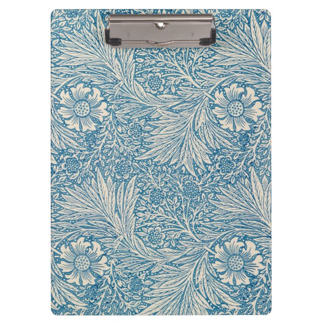 Blue Marigolds (von William Morris) Klemmbrett (Vorderseite)