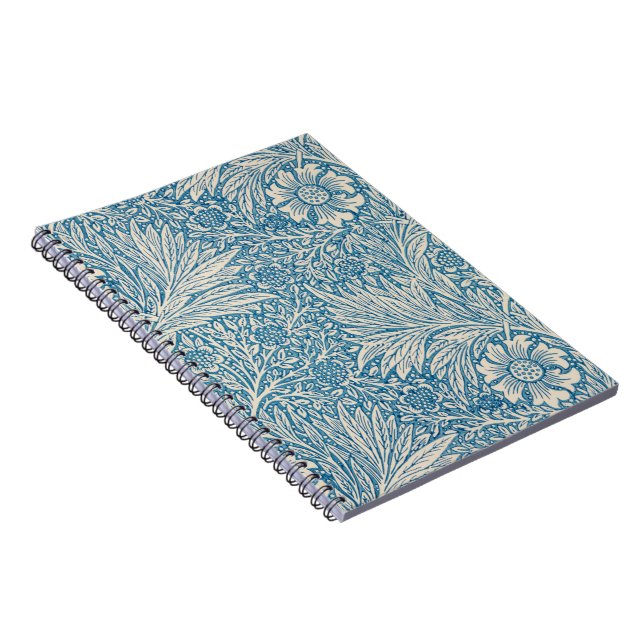 Blue Marigolds (von William Morris) Notizblock (Rechte Seite)