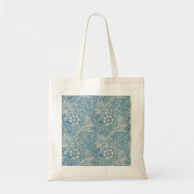 Blue Marigolds (von William Morris) Tragetasche (Vorne)