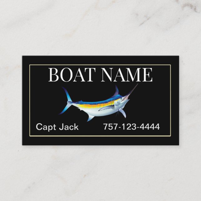 Blue Marlin Business Card Visitenkarte (Vorderseite)