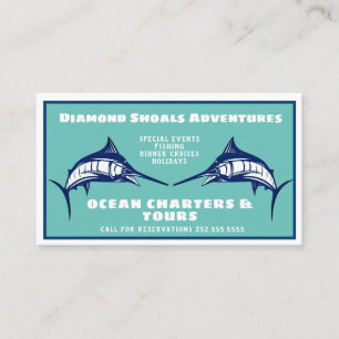 Blue Marlin Design Ocean Charter Carte de visite