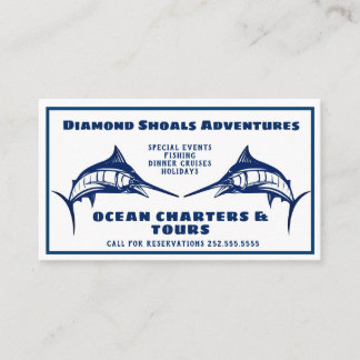 Blue Marlin Design Ocean Charter Carte de visite
