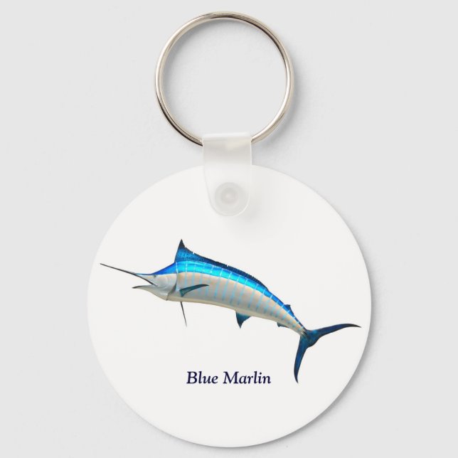 Blue Marlin Game Fish Schlüsselanhänger (Vorderseite)