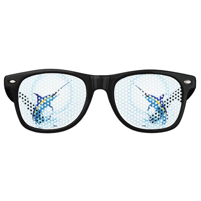 Blue Marlin Jumping out of Ocean Partybrille (Vorderseite)