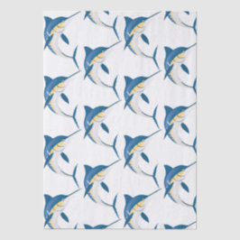Blue Marlin Pattern Seidenpapier