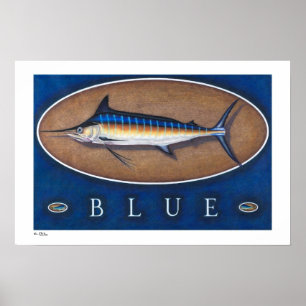 Blue Marlin Posters, Prints und Frames Poster
