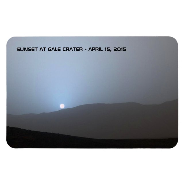 Blue Martian Sunset Magnet (Horizontal)