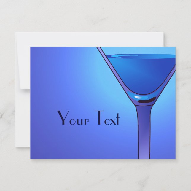 Blue Martini Cocktail individuelle Ankündigungen (Vorderseite)