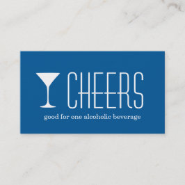 Blue Martini Corporate Logo Veranstaltung Drink Ti Visitenkarte