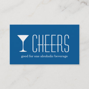 Blue Martini Corporate Logo Veranstaltung Drink Ti Visitenkarte