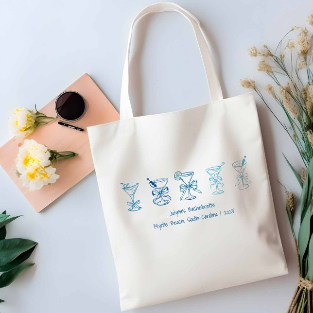 Blue Martini Junggeselinnen-Abschied Bridesmaid Ge Tragetasche (Von Creator hochgeladen)