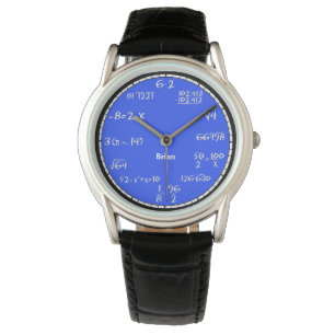 Blue-Math-Gleichungen benutzerdefinierte Überwachu Armbanduhr