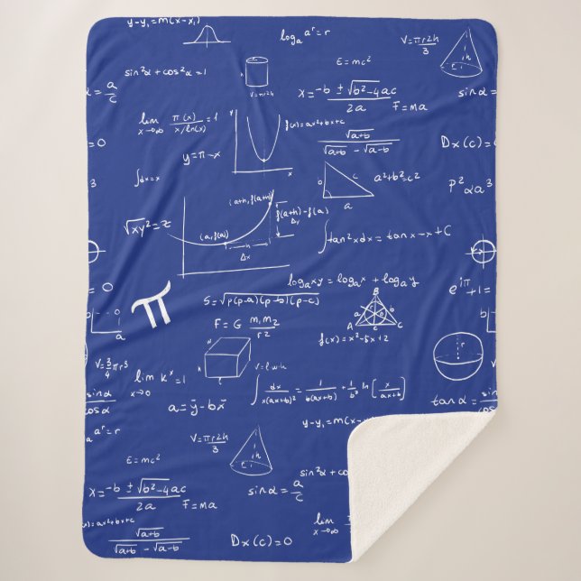 Blue-Mathe-Gleichungen Rezepas Algebra-Nerd Sherpadecke (Vorderseite)