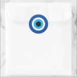 Blue Mati Evil Eye Ikone Aufkleber für Hochzeitsfe<br><div class="desc">Blue Mati Evil Eye Ikone Aufkleber für Hochzeitsfeier. Blaues mati griechisches / türkisches Symbol für Schutz und viel Glück. Individuelle Dekoration für Zuhause,  Party,  Hochzeit,  Bar,  Restaurant,  Büro etc.</div>