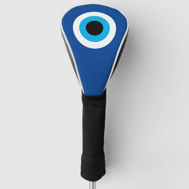 Blue Mati Evil Eye nazar Golffahrer Kopfbedeckung Golf Headcover (Vorderseite)