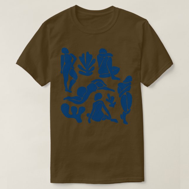Blue Matisse Inspiriert Women Cutouts T-Shirt (Design vorne)