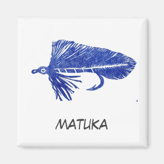 "Blue Matuka" Flyfish Art Magnet
