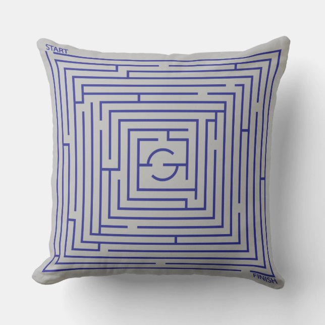 Blue Maze Kissen (Vorderseite)