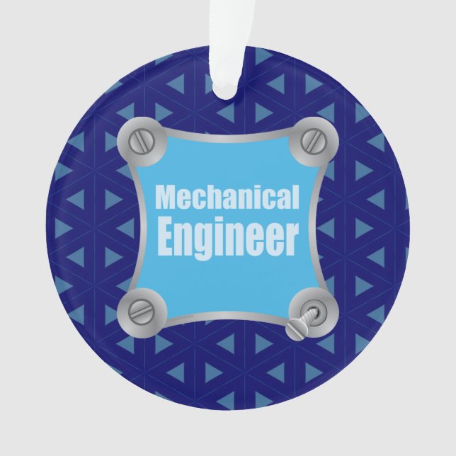 Blue Mechanical Engineer Ornament (Vorderseite)