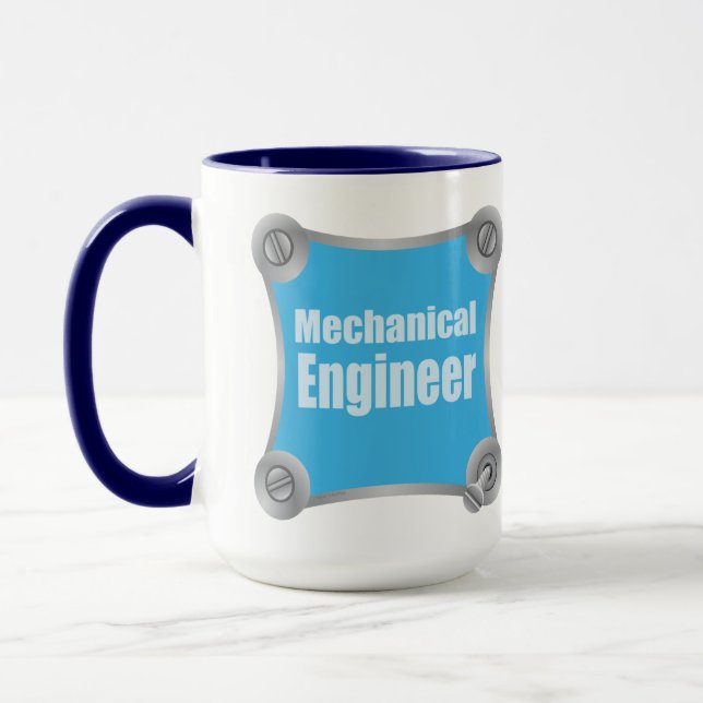 Blue Mechanical Engineer Tasse (Links)