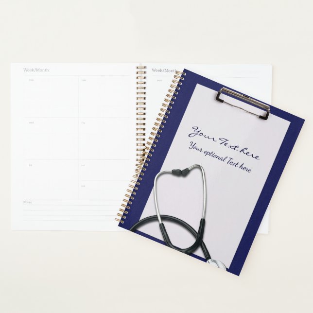 Blue Medical Clipboard mit Stethoscope Planer (Anzeige)