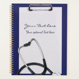 Blue Medical Clipboard mit Stethoscope Planer