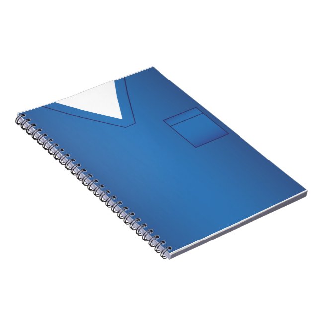 Blue Medical Scrubs Uniform Notebook Notizblock (Rechte Seite)