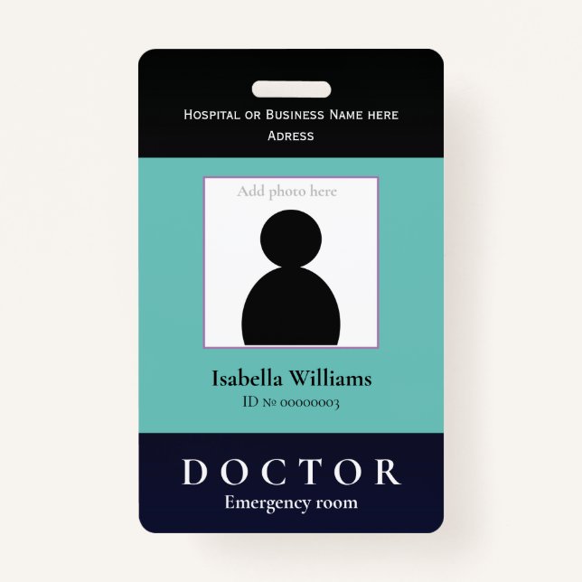 Blue Médicale Facility ou Business Member Badge (Devant)