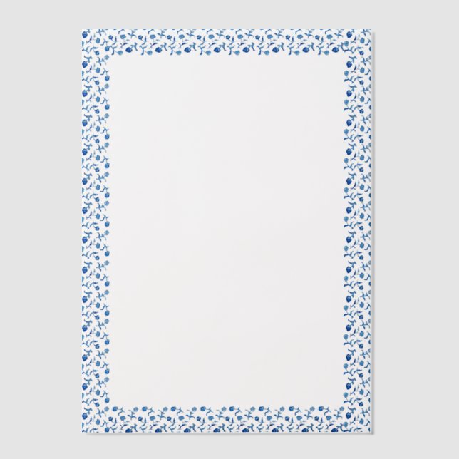 Blue Mediteranean Tile Minimalistische Italienisch (Vorderseite)