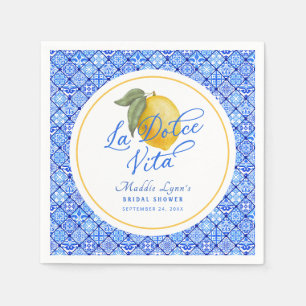 Blue Mediterranean La Dolce Vita Brautparty Serviette