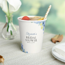 Blue Mediterranean Lemon Bridal shower Pappbecher