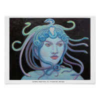 Blue Medusa - Imaginäres Portrait