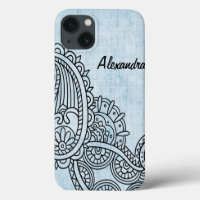 Blue Mehndi Motif iPad Air Hüllen