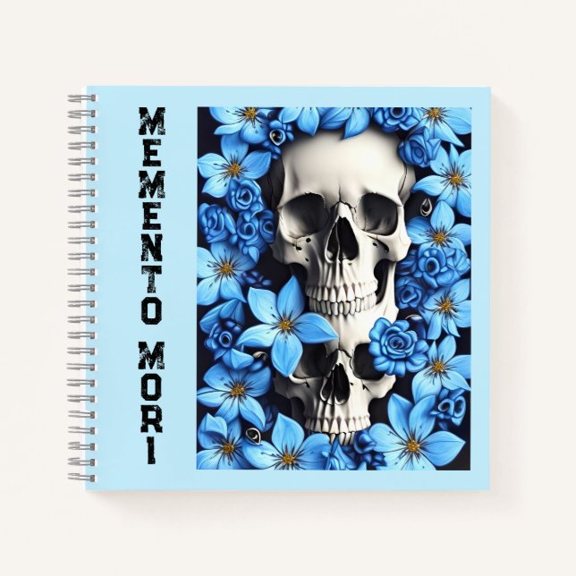 Blue Memento Mori Stoic Journal-Notebook Notizbuch (Vorderseite)