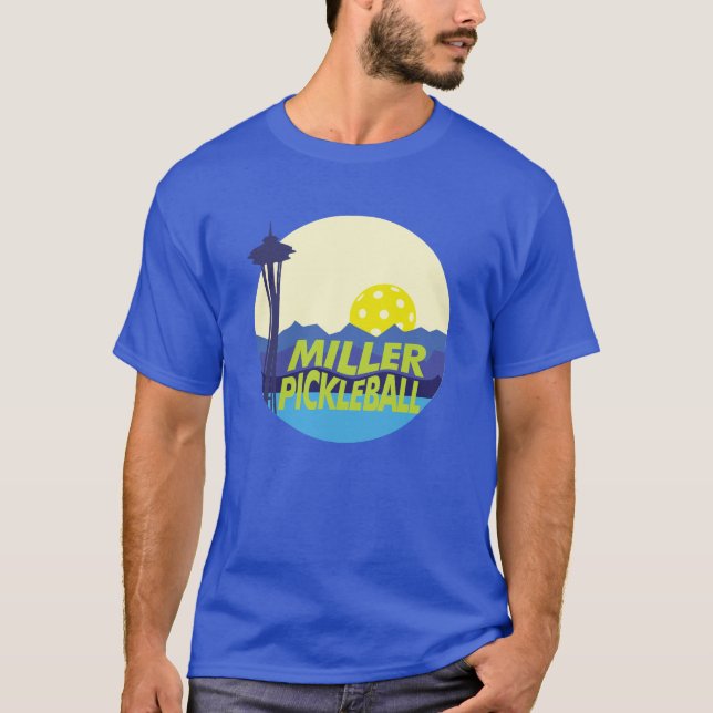 Blue Men's Miller Pickleball T - Shirt (Vorderseite)