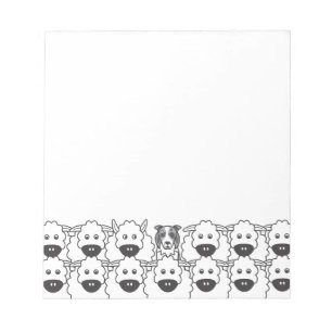 Blue Merle Border Collie in the Sheep Notizblock