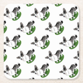 Blue merle, Corgi Cardigan. Rechteckiger Pappuntersetzer