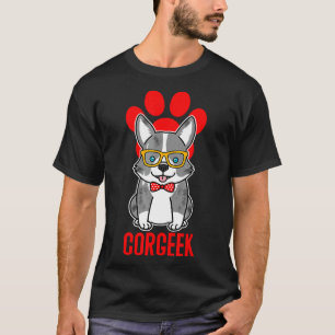 Blue Merle Corgi Corgeek Grafik T-Shirt