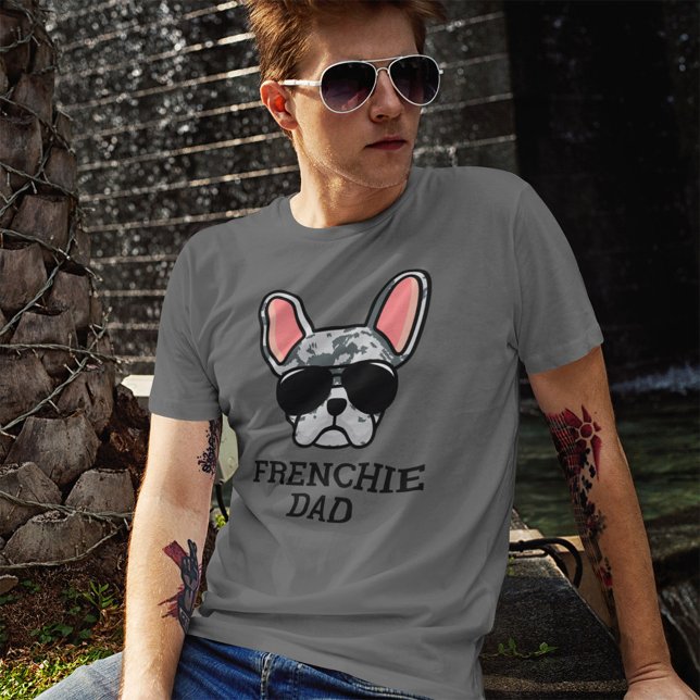 Blue Merle French Bulldog Frenchie Dog Vater T-Shirt (Von Creator hochgeladen)